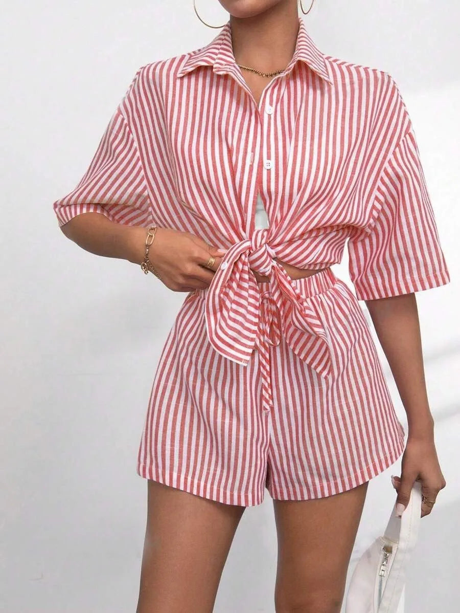 Set for spring and summer, featuring a collared button up cardigan LADYLYS