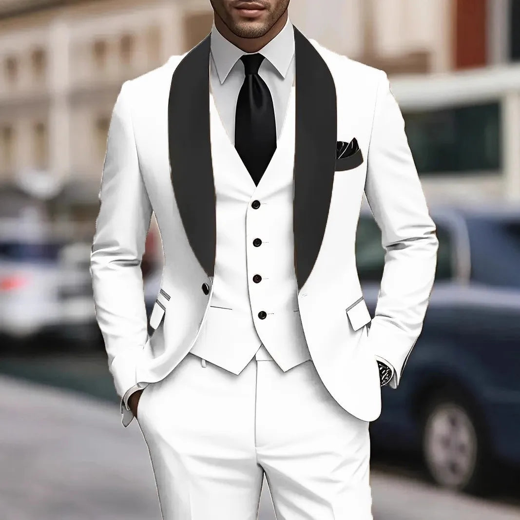 Men's Three-Piece Suit Wedding Groomsmen Formal Wear LADYLYS