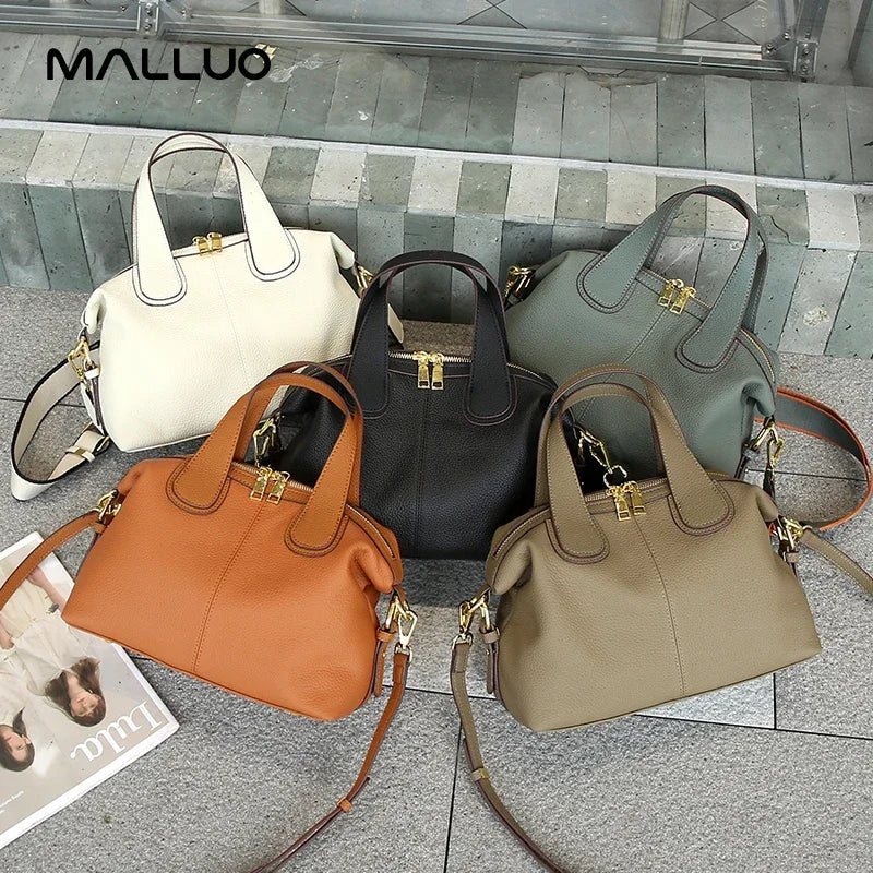 Natural Cow Leather Bag Female Retro Cowhide Crossbody LADYLYS