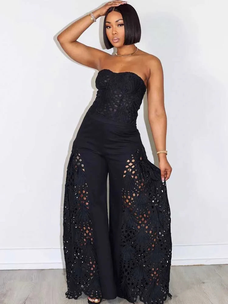 Elegant V-Neck Lace 2-Piece Set – Sexy Spaghetti Strap, Women's Evening Outfit