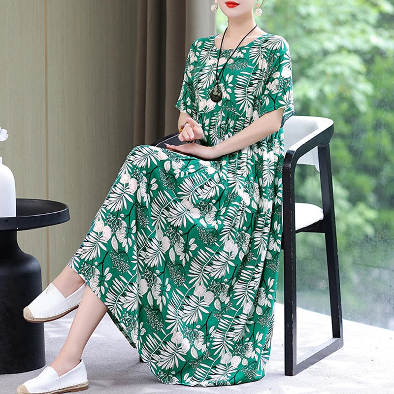 Summer Dresses Cotton Vintage Casual Print LADYLYS
