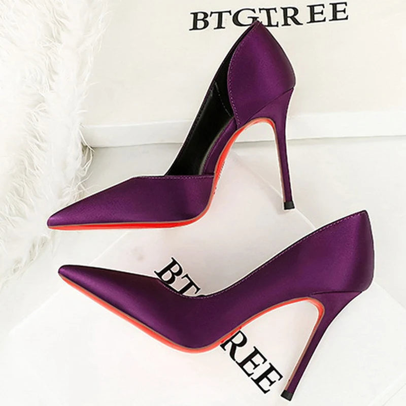 Women's Pointed Toe Stiletto Pumps – Hollow Slingback Heels, Party & Wedding