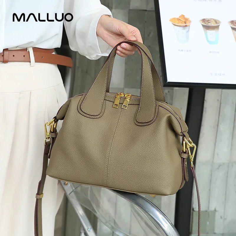 Natural Cow Leather Bag Female Retro Cowhide Crossbody LADYLYS