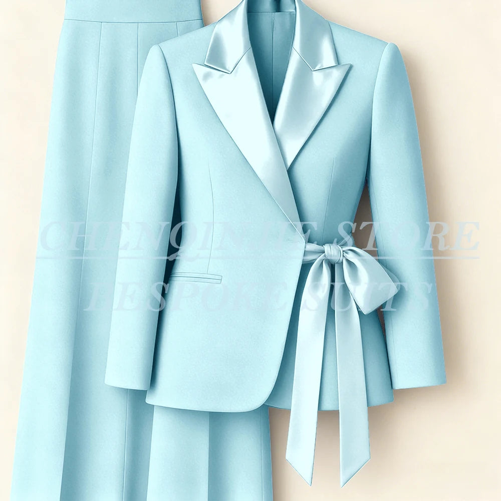 Women's Two-Piece Blazer & Wide-Leg Trouser Suit