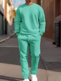 Men's Gradient Print Crew Neck Long Sleeve Top & Casual Pants — 2-Piece Set