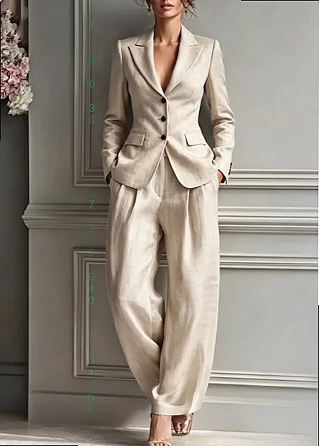 Women's Two-Piece Blazer and Trousers Set