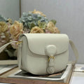 Off-White Smooth Leather Saddle Bag – Luxury Multi-Way Crossbody & Shoulder Handbag