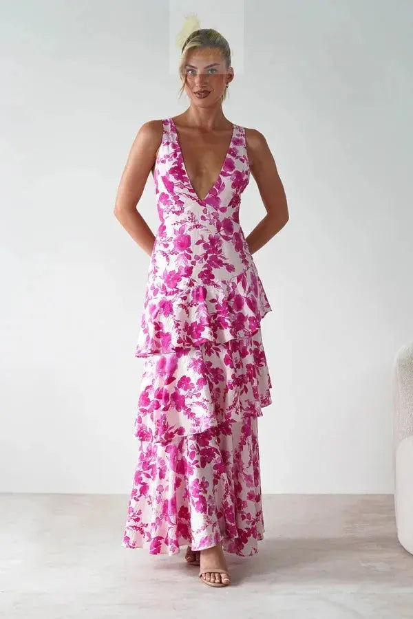 Sexy Deep V-neck Backless Strapless Dress LADYLYS