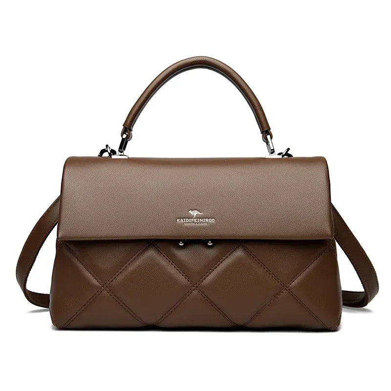 Women's Soft PU Crossbody Bag with Multiple Pockets