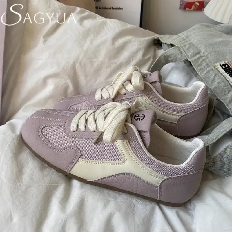 Women's Pastel Casual Flats with Buckle Strap