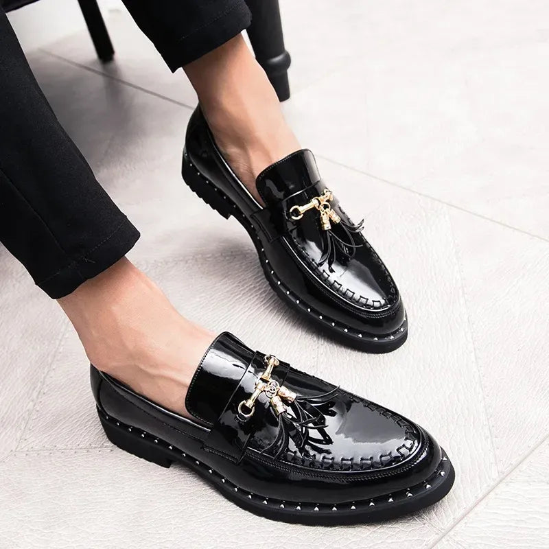 Men's Patent Slip-On Dress Shoes