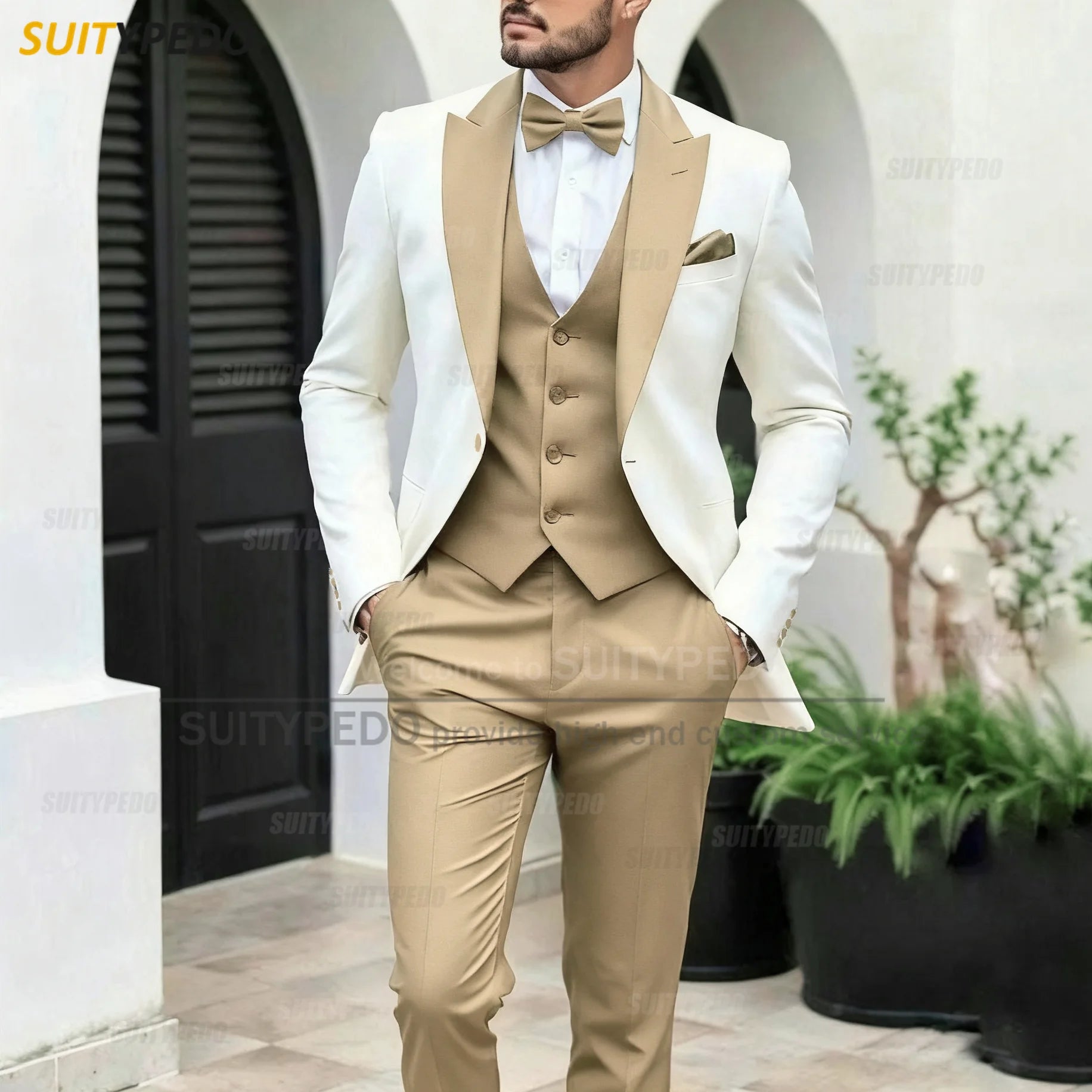Elegant Wedding Party Grooms Formal Outfits 3 Pieces LADYLYS