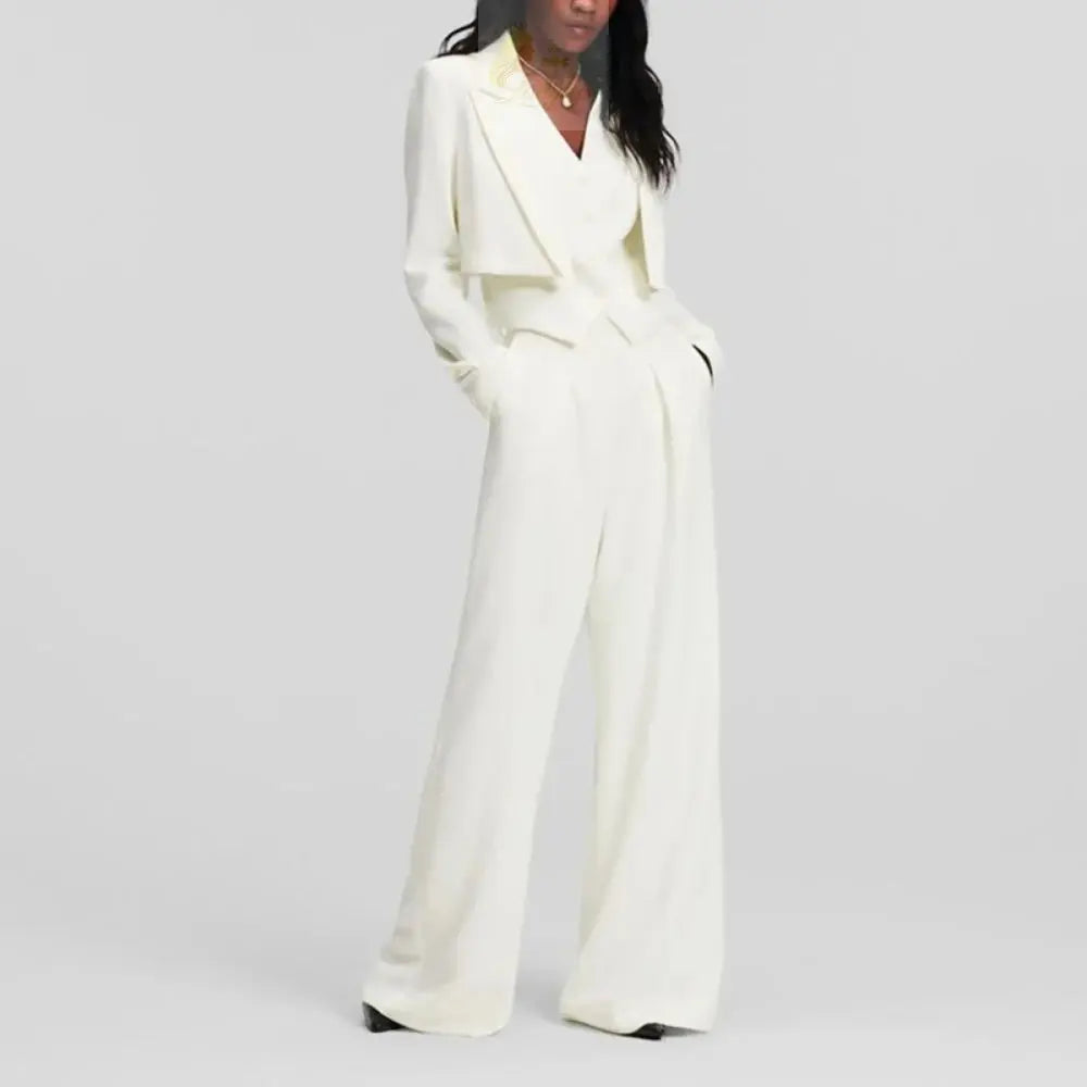 Elegant Single Button Women Pants Set New Female Three Pieces(Blazer+Trousers+Vest) LADYLYS