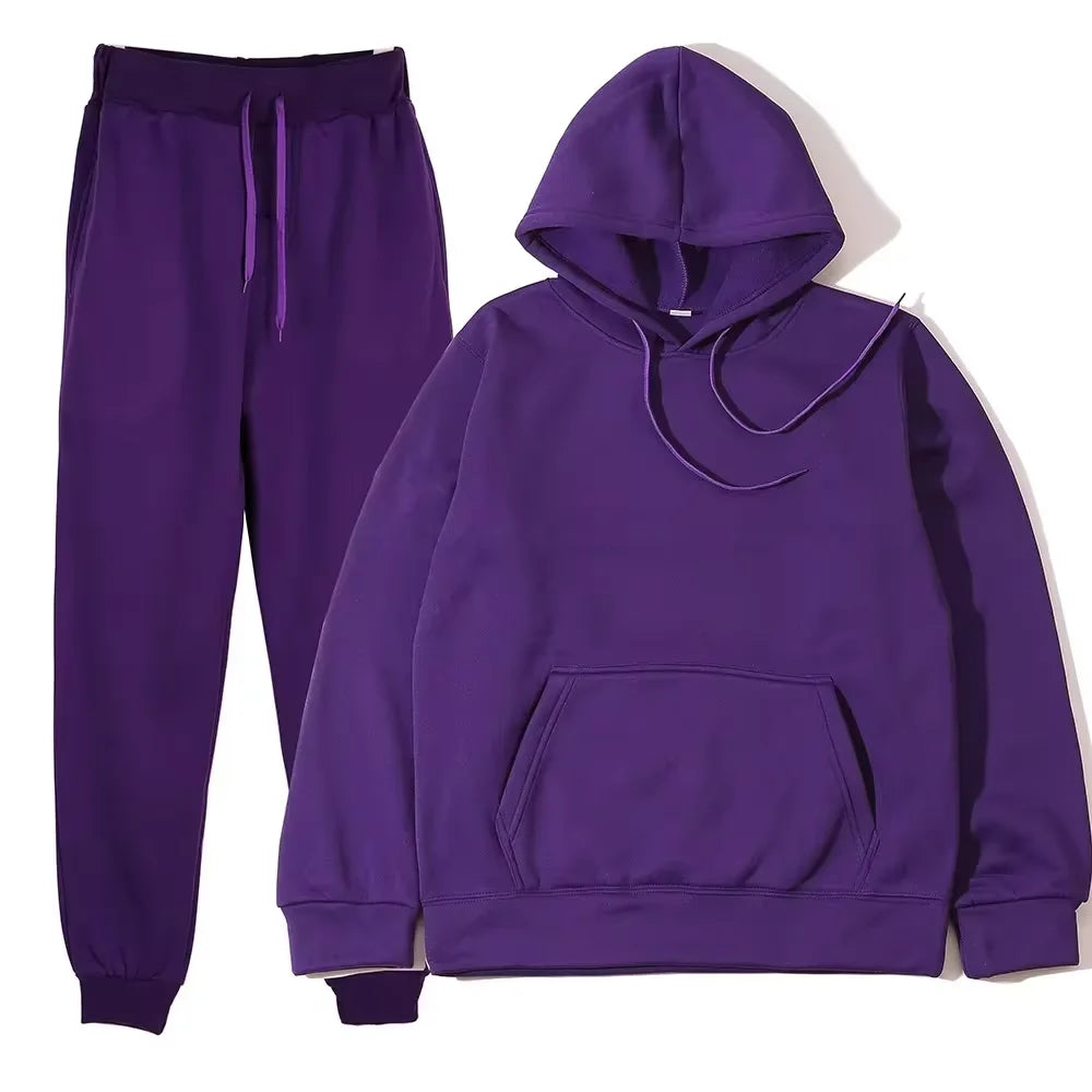 Men's Sportswear Tracksuit Set – Hoodie & Jogger Pants