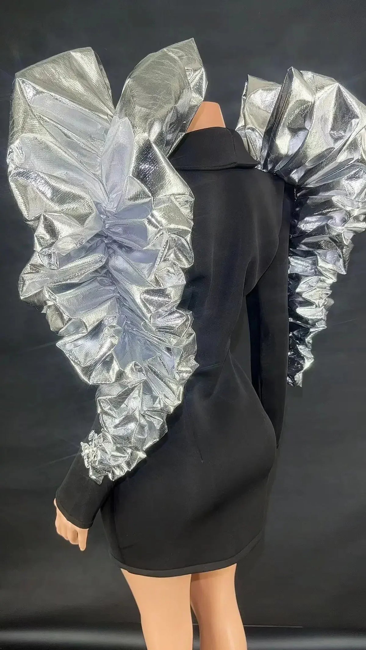 Women's Rhinestone Fringe Blazer-Style Mini Dress