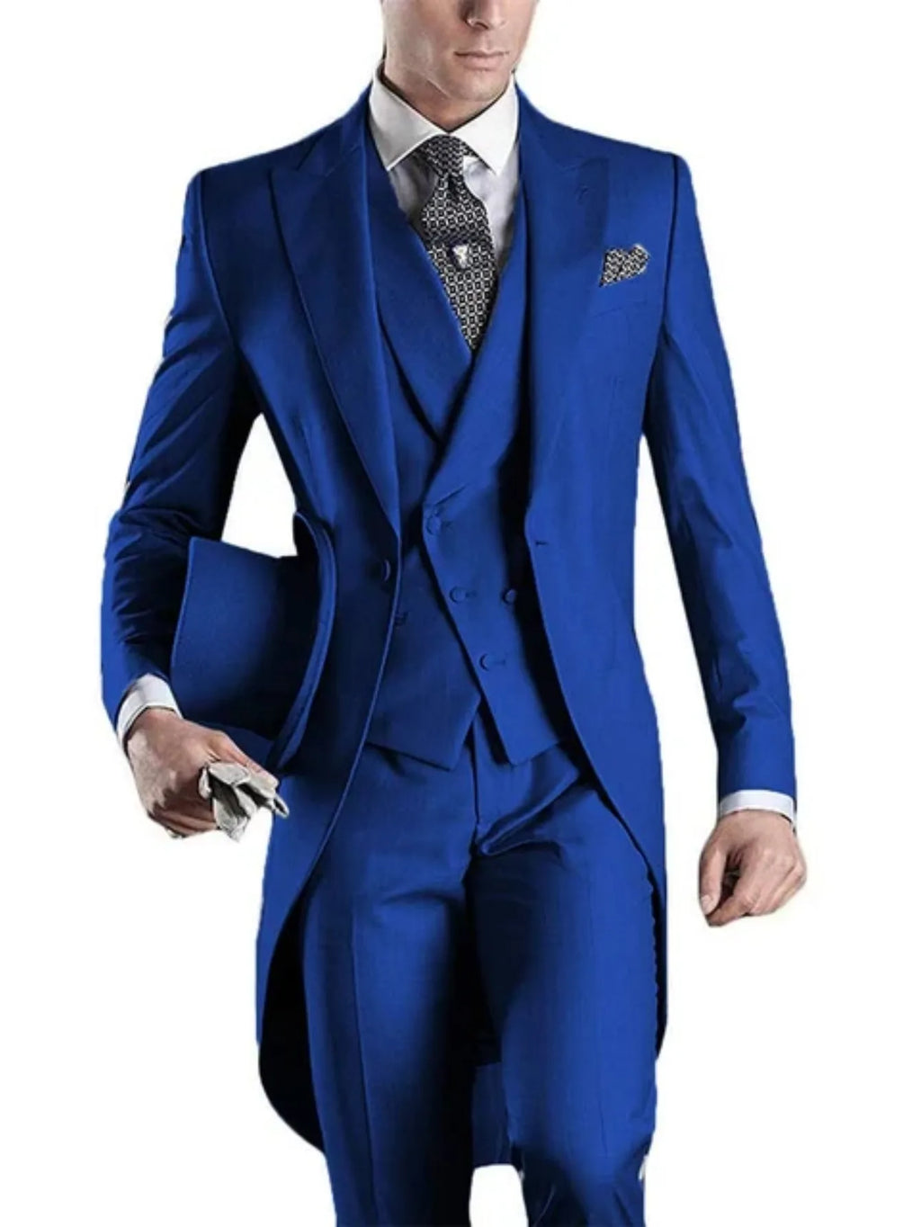 Men's 3-Piece Tuxedo Suit – Peak Lapel, 1-Button | Wedding & Formal