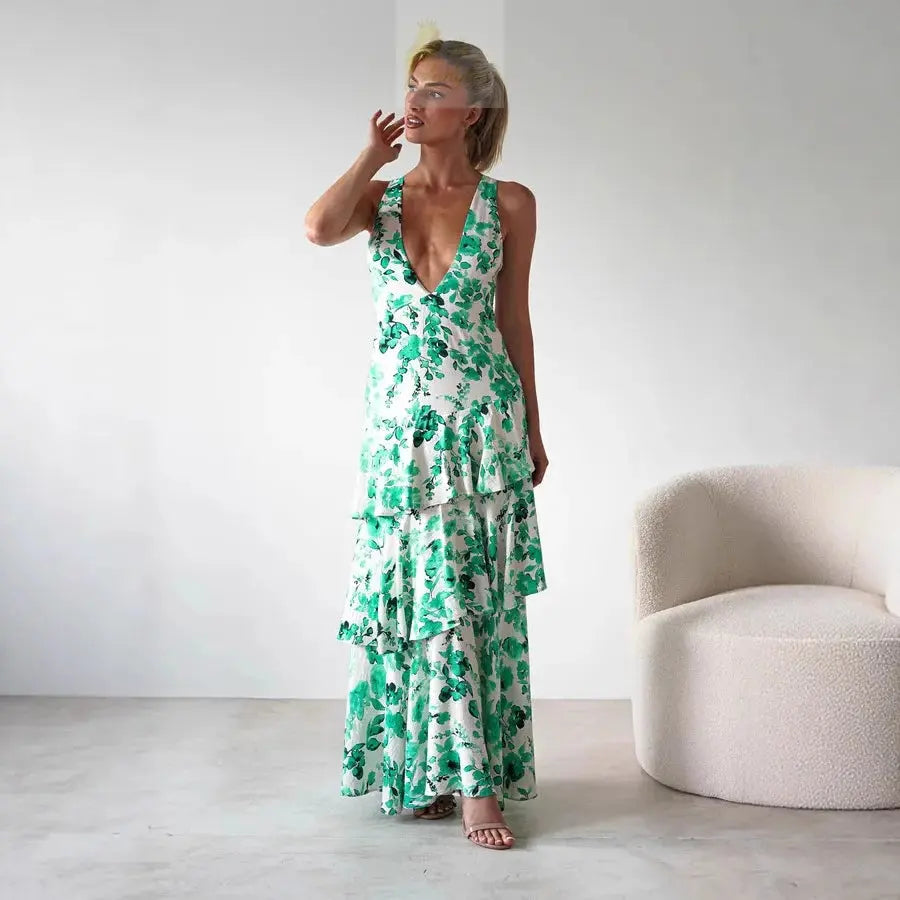 Sexy Deep V-neck Backless Strapless Dress LADYLYS