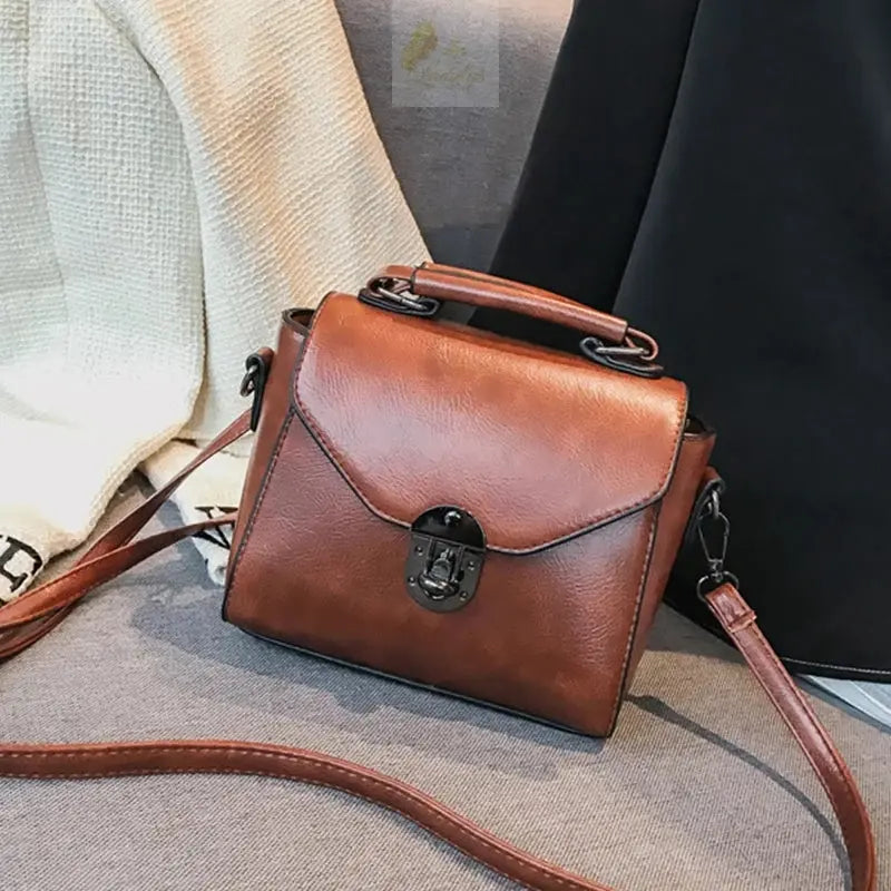 Vintage PU Leather Small Top-handle Ladies Luxury Messenger Bags LADYLYS