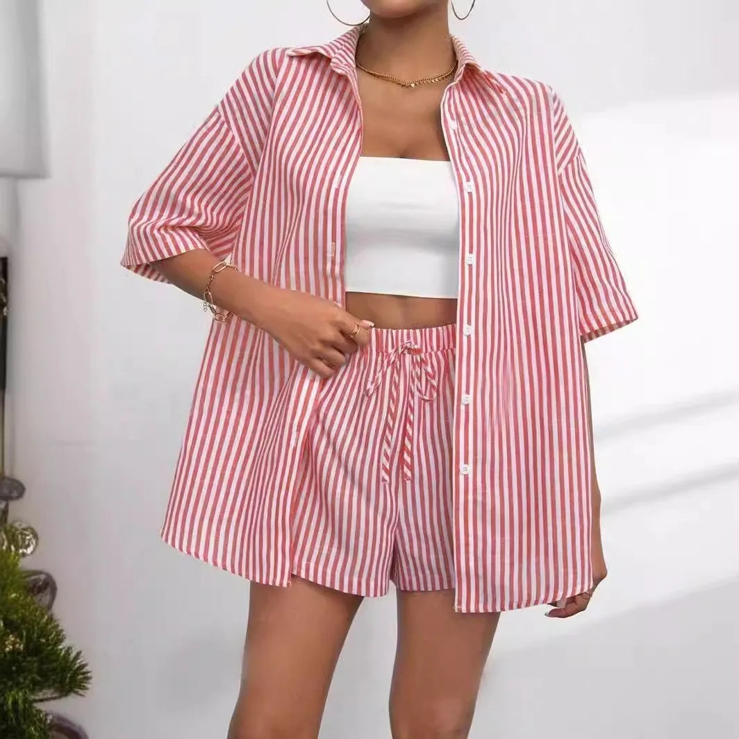 Set for spring and summer, featuring a collared button up cardigan LADYLYS
