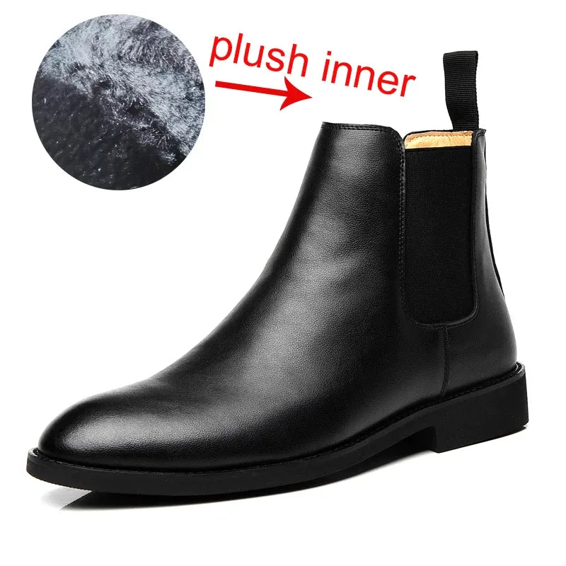 Men's Suede Chelsea Boots with Pointed Toe