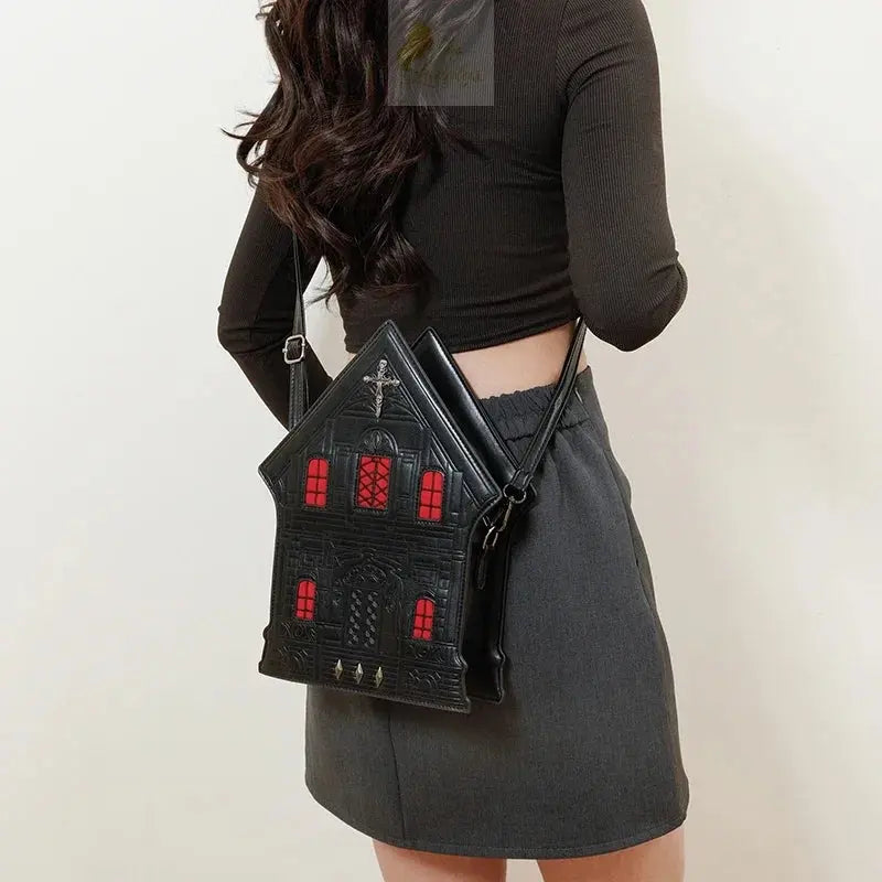 Three-dimensional House Shaped Side Bag for Ladies Punk Pop Style LADYLYS