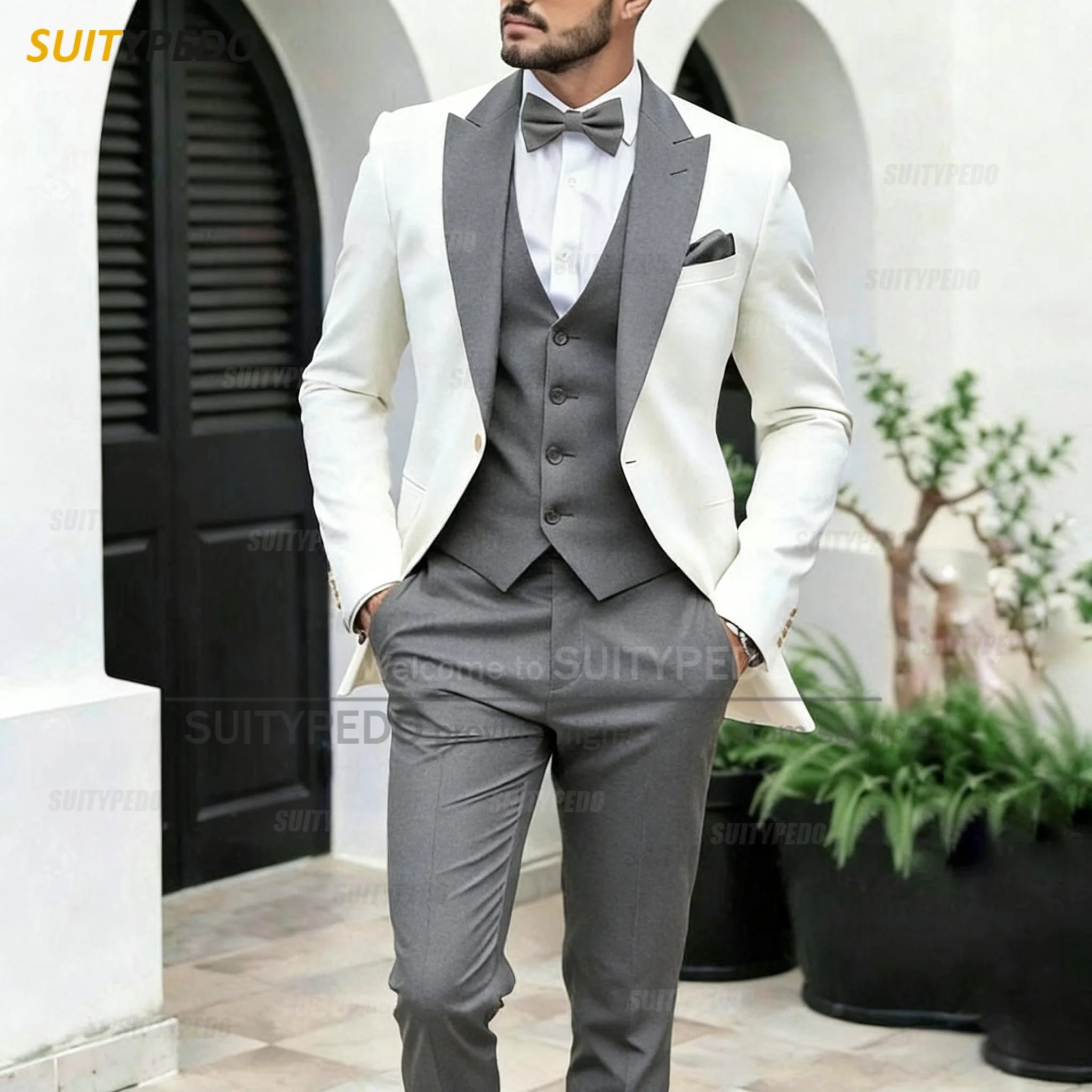 Elegant Wedding Party Grooms Formal Outfits 3 Pieces LADYLYS