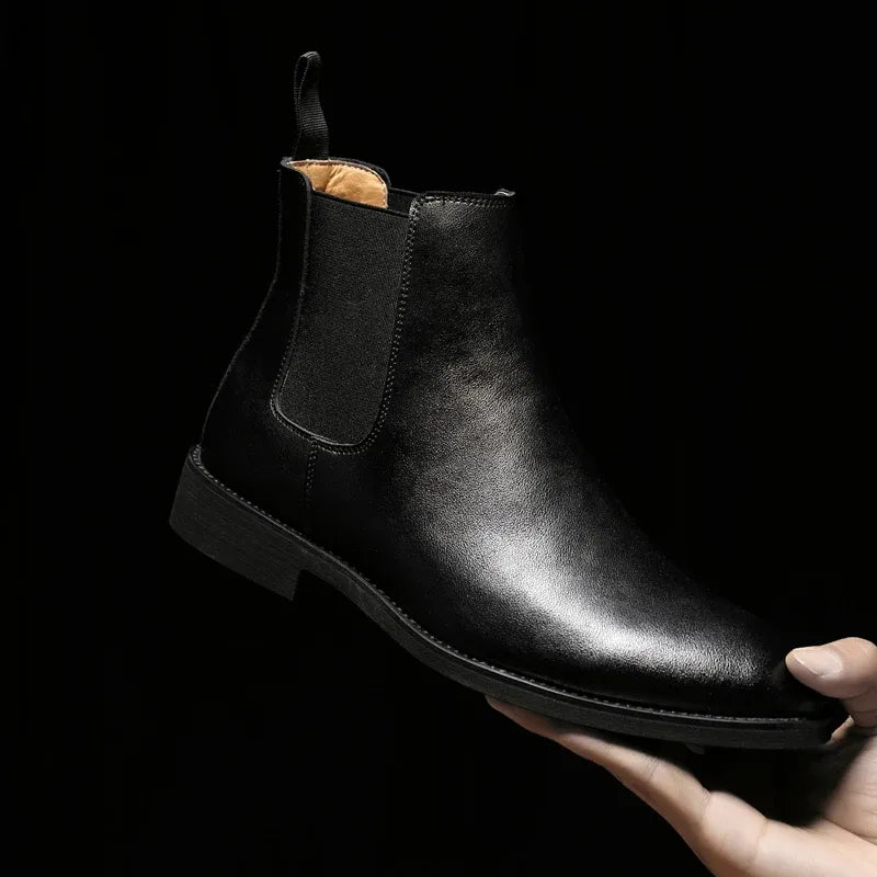 Men's Suede Chelsea Boots with Pointed Toe