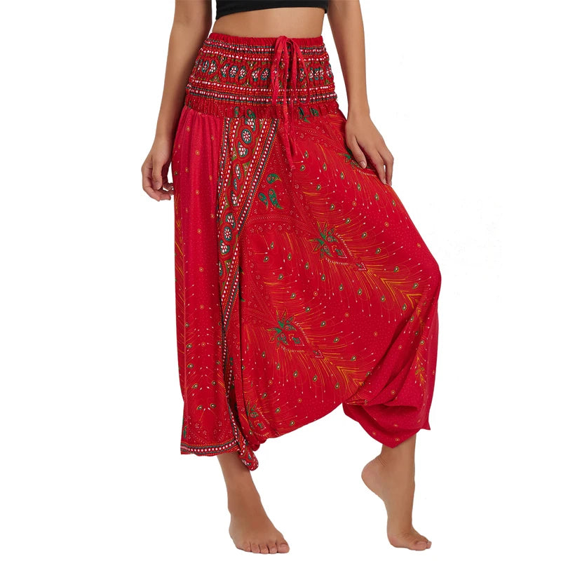 Bohemian Women Pantalones Rayon Harem Baggy Boho Yoga Beach Wear LADYLYS