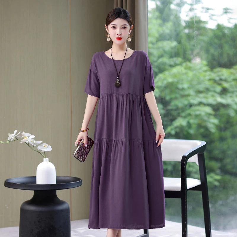 Summer Dresses Cotton Vintage Casual Print LADYLYS