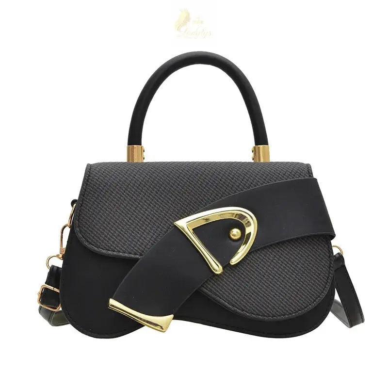 Elegant Minimalist Golden-Tone Hardware Adjustable Durable Handbag LADYLYS
