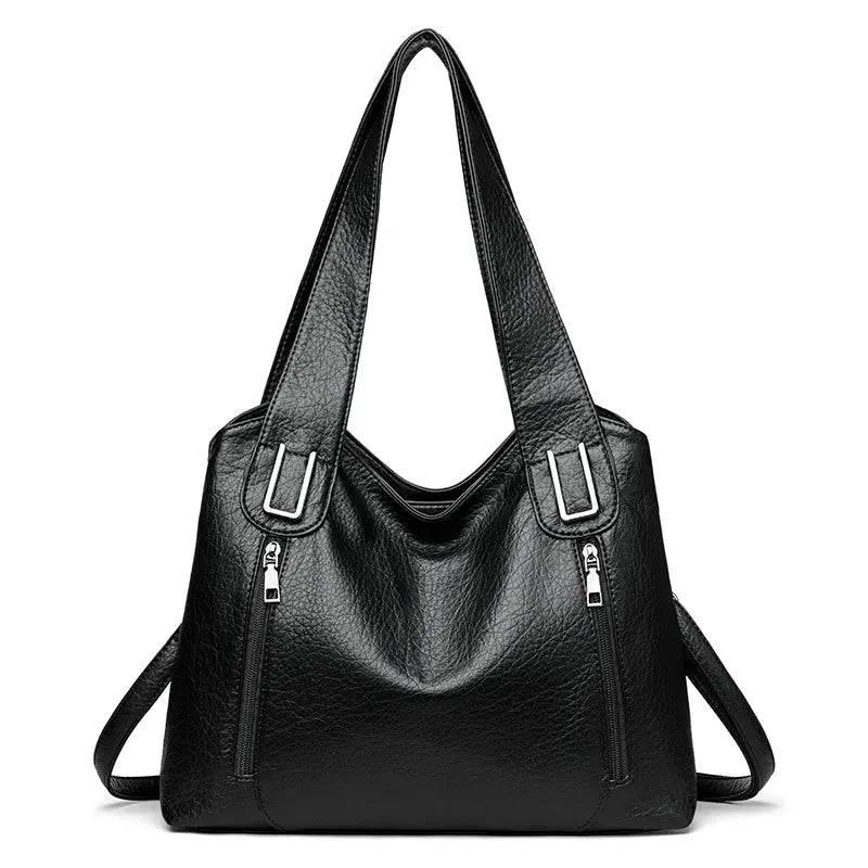 Women's Soft PU Tote Bag with Shoulder Strap