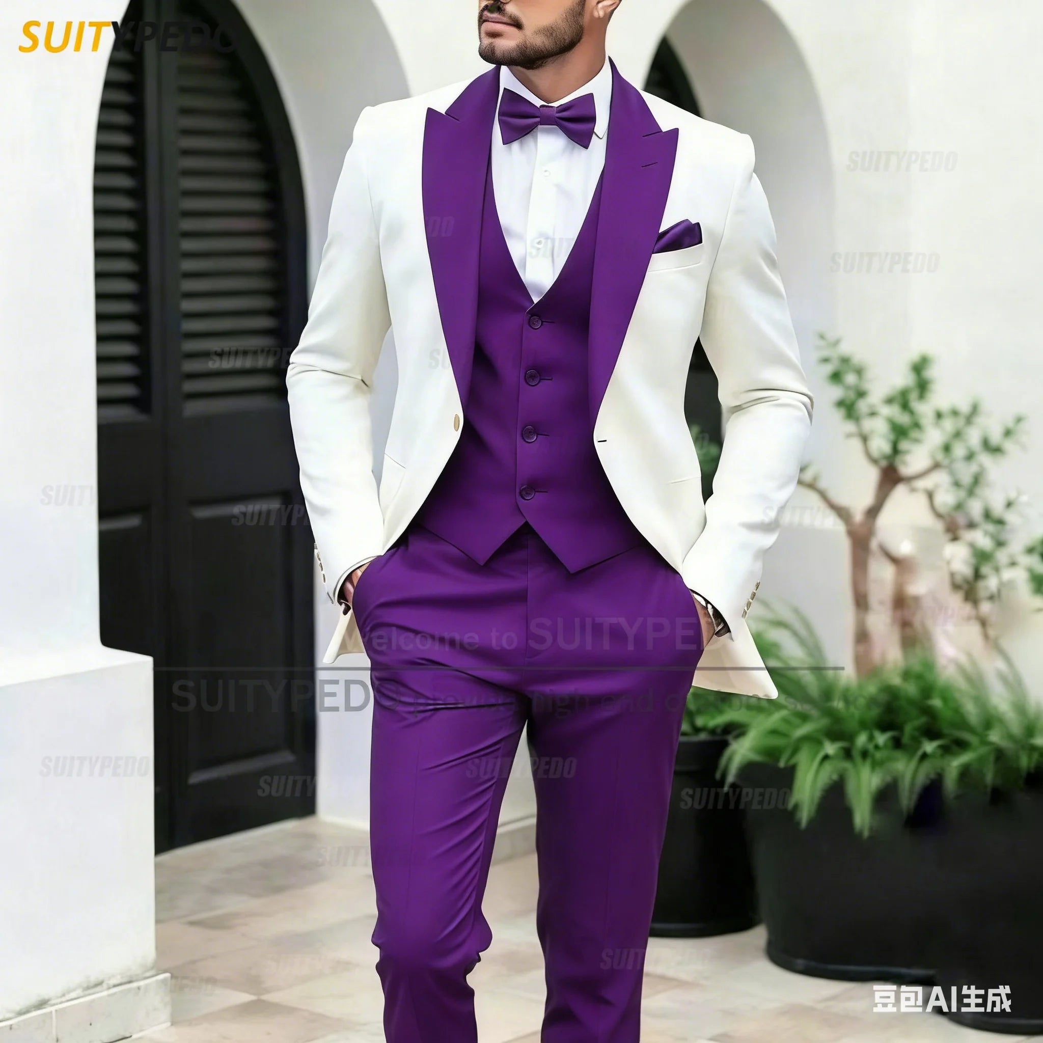 Elegant Wedding Party Grooms Formal Outfits 3 Pieces LADYLYS