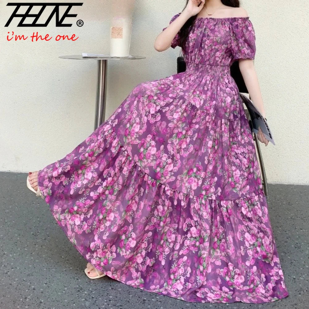 Women Summer Indian Clothes Bohemian Cotton Linen Floral dress LADYLYS
