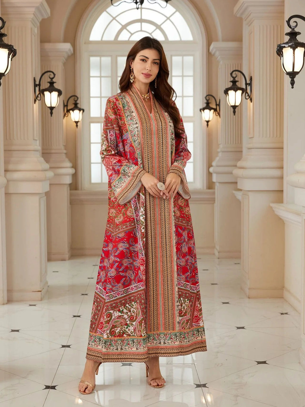 Luxurious Abaya Embroidered Floral Pullover Abaya Conservative Long Sleeve Dubai Embroidered Galabiyat LADYLYS