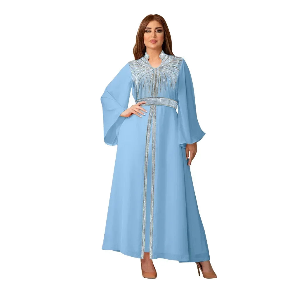 Luxury Abaya Diamonds Muslim Elegant Women Dresses LADYLYS