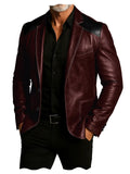 Men's Croc-Embossed Faux Leather Slim-Fit Blazer