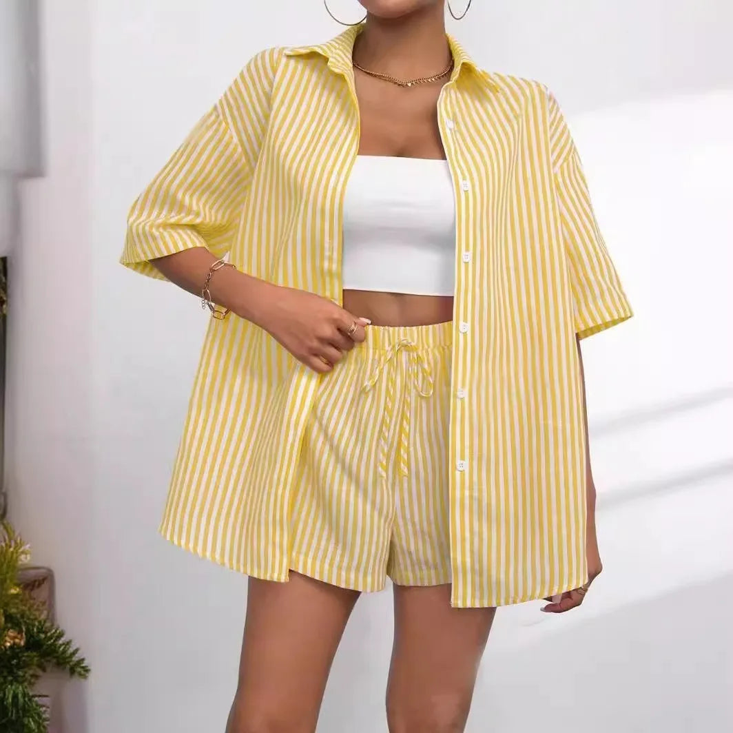 Set for spring and summer, featuring a collared button up cardigan LADYLYS