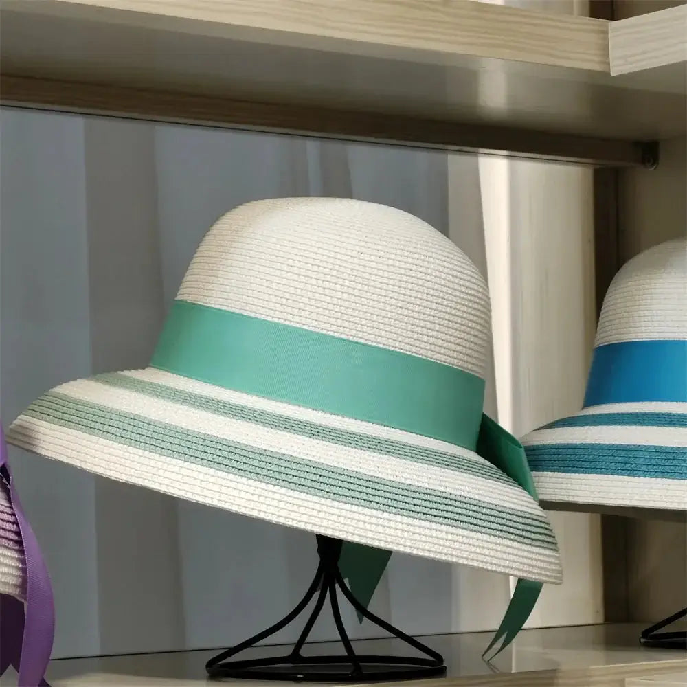 Bucket Hat Summer Hats for Women Fishing Hat Woolen Rhinestone Solid Color Basin Hat Leisure Outdoor Beach Sun Hat LADYLYS