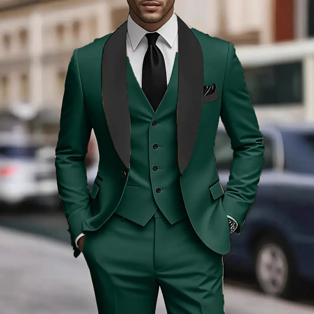 Men's Three-Piece Suit Wedding Groomsmen Formal Wear LADYLYS