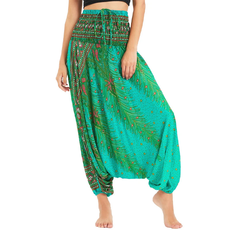 Bohemian Women Pantalones Rayon Harem Baggy Boho Yoga Beach Wear LADYLYS