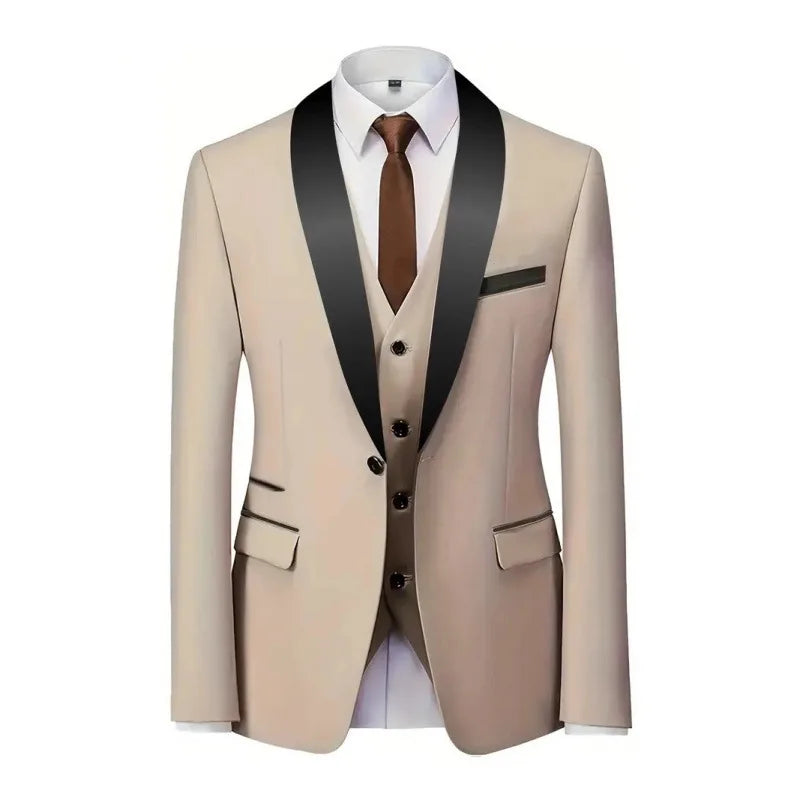Men's Three-Piece Suit Wedding Groomsmen Formal Wear LADYLYS