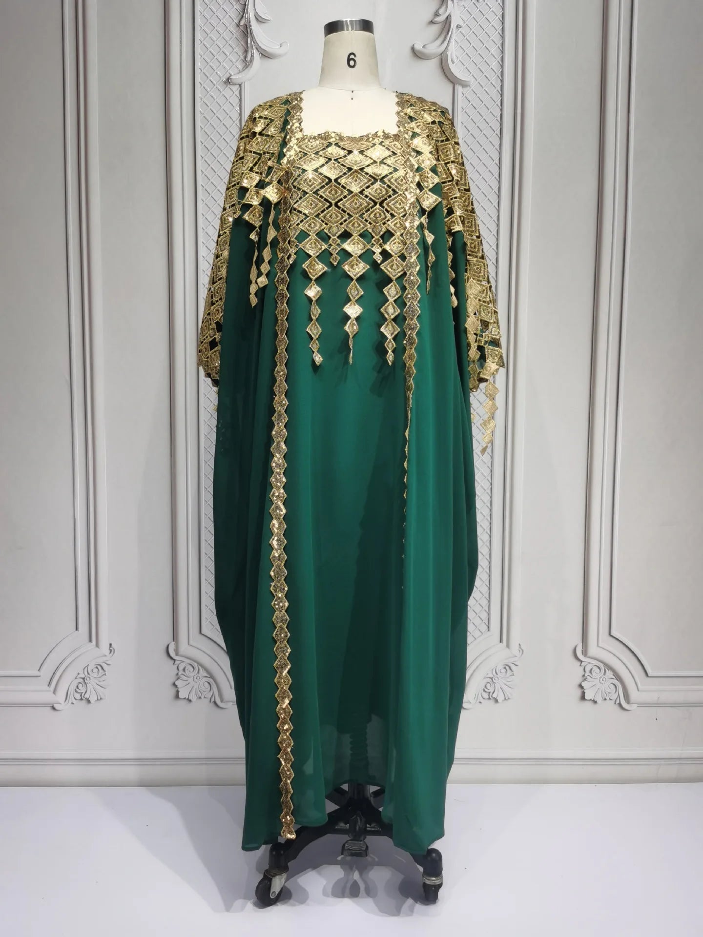 Eid 2 Piece Set with Inner Dress Party Abaya Women Ramadan Cardigan Long Dress Suits Kaftan LADYLYS