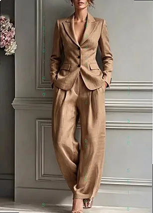 Women's Two-Piece Blazer and Trousers Set