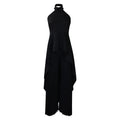Elegant Tow Piece Set Women Outfit Backless Top Hundred Pleated Wide Leg Pants LADYLYS
