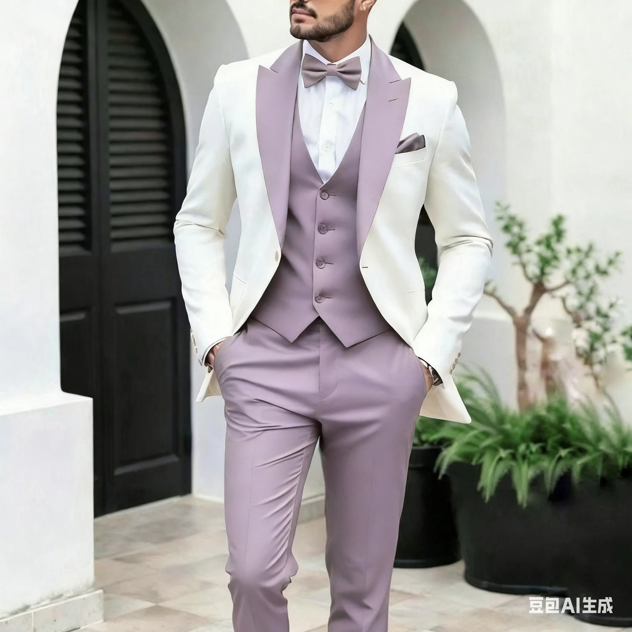Elegant Wedding Party Grooms Formal Outfits 3 Pieces LADYLYS