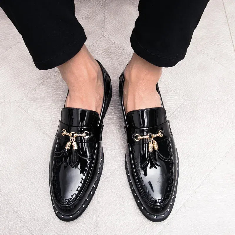 Men's Patent Slip-On Dress Shoes