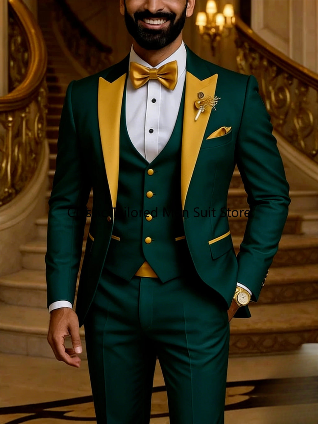 Quality Men's Suit  Fit Tuxedo 3 Pieces trends LADYLYS