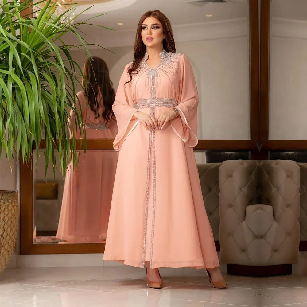 Luxury Abaya Diamonds Muslim Elegant Women Dresses LADYLYS