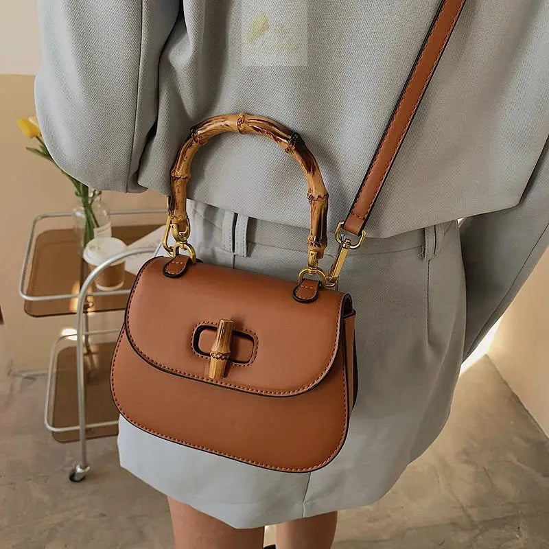 Top Brand Bamboo High Quality Handbag Designer Crossbody Bag Cute Satchel LADYLYS