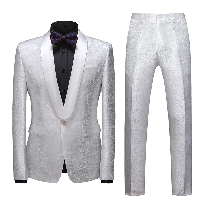 Men's Slim Fit 3-Piece Suit Set – Blazer, Vest & Trousers